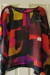 STATUS BY CHANAULT Sheer Blouse SZ M